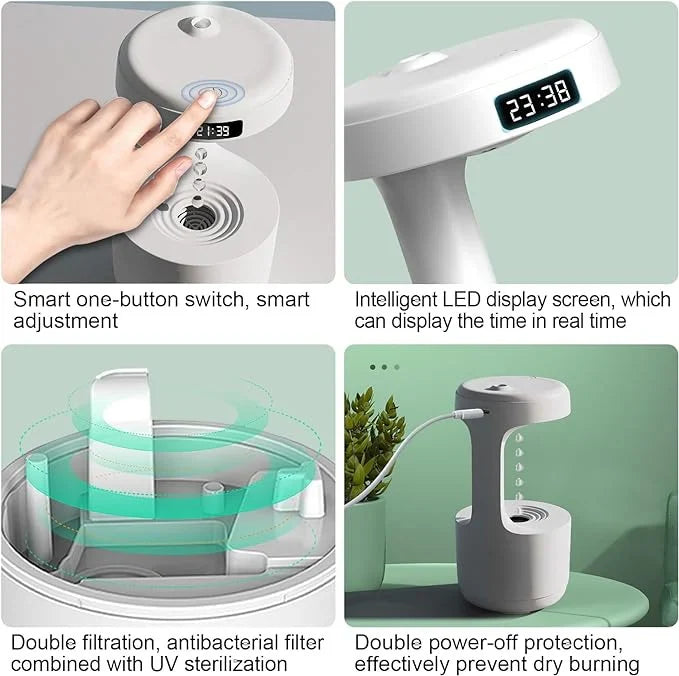 Smooth Sailing Antigravity Humidifier With Ultra-Quiet Performance