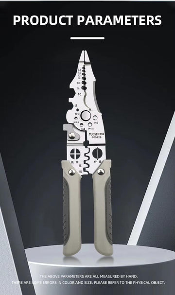 Professional 8-in-1 Multi-Functional Electrician Pliers – Heavy Duty Wire Stripper, Cutter, and Crimping Tool